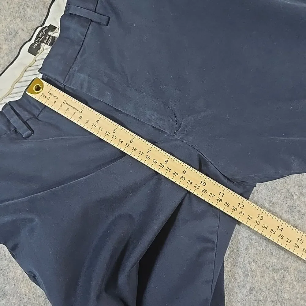 Banana Republic Classic Chinos Pants Mens 35 X 32 Navy Blue Trouser Office Slack